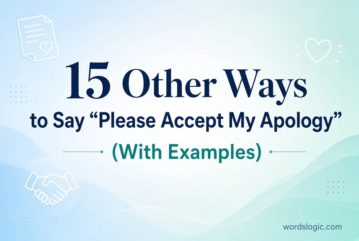 Other Ways to Say “Please Accept My Apology”